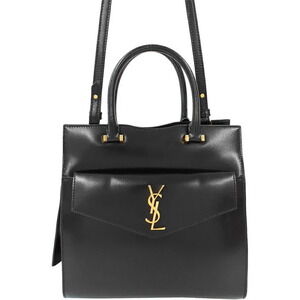 SAINT LAURENT PARIS Uptown 2way Handbag Black